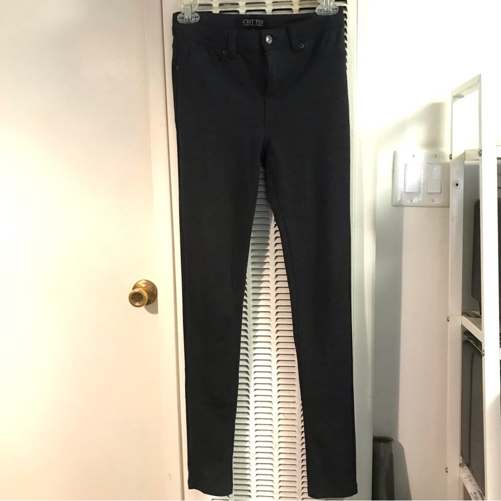 C’Est Toi Charcoal Stretchy Pants- Leggings EUC